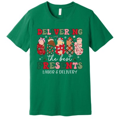 Delivering The Best Presents Labor Delivery Nurse Christmas Premium T-Shirt