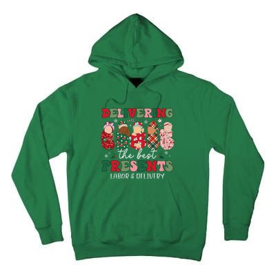 Delivering The Best Presents Labor Delivery Nurse Christmas Tall Hoodie