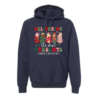 Delivering The Best Presents Labor Delivery Nurse Christmas Premium Hoodie