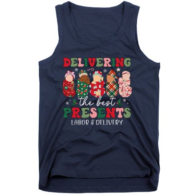 Delivering The Best Presents Labor Delivery Nurse Christmas Tank Top