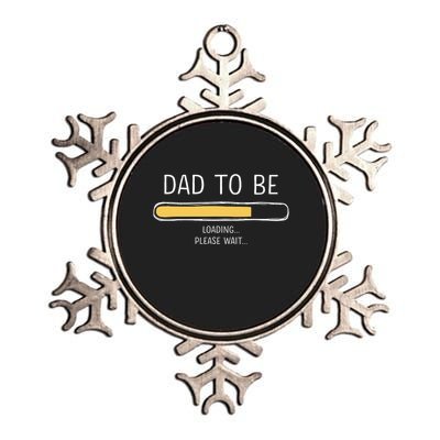 Dad To Be Loading Bar For New Father With Baby Fathers Day Metallic Star Ornament