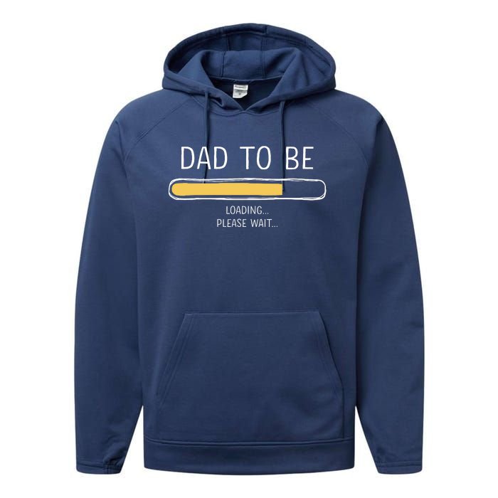 Dad To Be Loading Bar For New Father With Baby Fathers Day Performance Fleece Hoodie