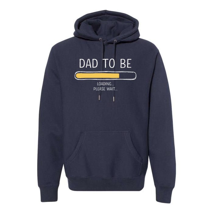 Dad To Be Loading Bar For New Father With Baby Fathers Day Premium Hoodie