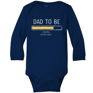 Dad To Be Loading Bar For New Father With Baby Fathers Day Baby Long Sleeve Bodysuit