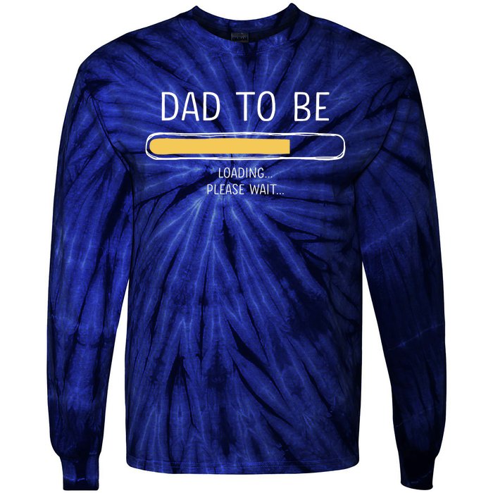 Dad To Be Loading Bar For New Father With Baby Fathers Day Tie-Dye Long Sleeve Shirt