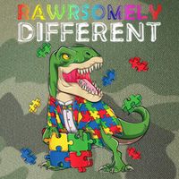 Dare To Be Yours Different Autism Awareness Dinosaur Cool Gift Legacy Tie Dye Trucker Hat