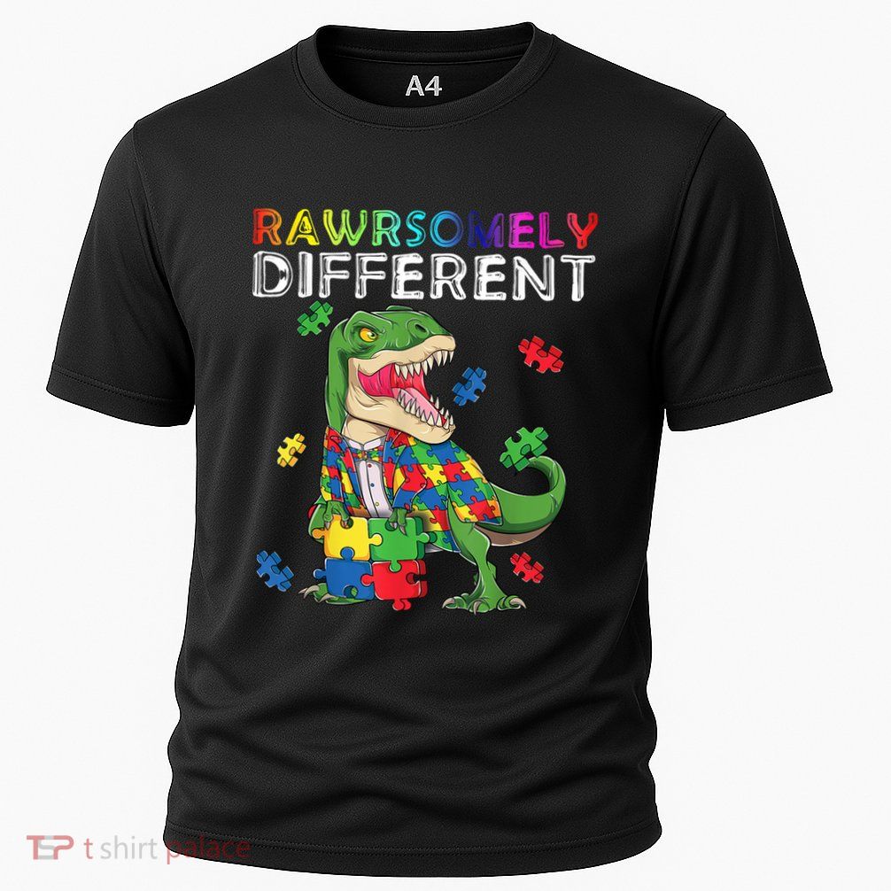 Dare To Be Yours Different Autism Awareness Dinosaur Cool Gift Performance Shirt