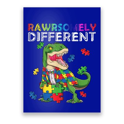 Dare To Be Yours Different Autism Awareness Dinosaur Cool Gift Poster