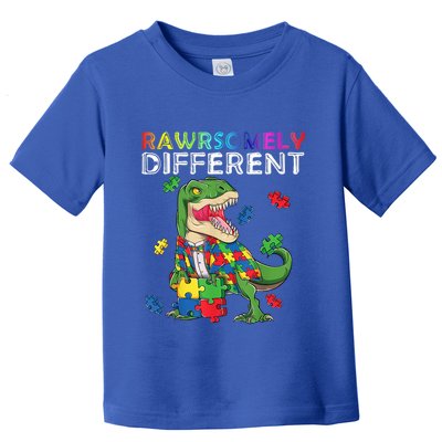 Dare To Be Yours Different Autism Awareness Dinosaur Cool Gift Toddler T-Shirt
