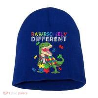 Dare To Be Yours Different Autism Awareness Dinosaur Cool Gift Short Acrylic Beanie