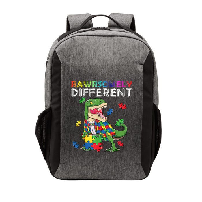 Dare To Be Yours Different Autism Awareness Dinosaur Cool Gift Vector Backpack