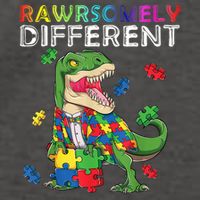 Dare To Be Yours Different Autism Awareness Dinosaur Cool Gift Vector Backpack