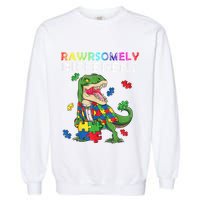 Dare To Be Yours Different Autism Awareness Dinosaur Cool Gift Garment-Dyed Sweatshirt