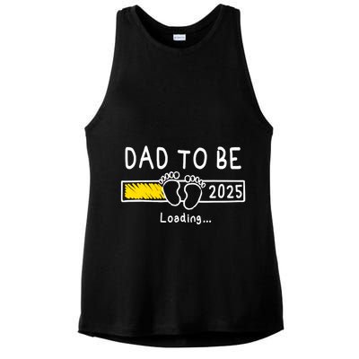 Dad To Be 2025 Dad Est 2025 Daddy To Be Promoted To Daddy Ladies PosiCharge Tri-Blend Wicking Tank