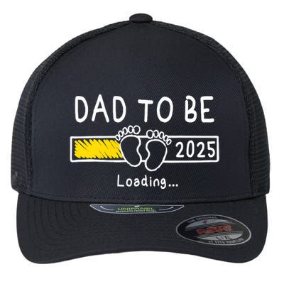 Dad To Be 2025 Dad Est 2025 Daddy To Be Promoted To Daddy Flexfit Unipanel Trucker Cap
