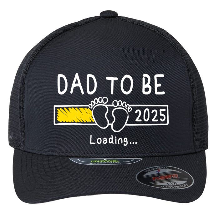 Dad To Be 2025 Dad Est 2025 Daddy To Be Promoted To Daddy Flexfit Unipanel Trucker Cap