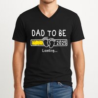 Dad To Be 2025 Dad Est 2025 Daddy To Be Promoted To Daddy V-Neck T-Shirt