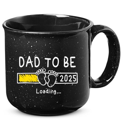 Dad To Be 2025 Dad Est 2025 Daddy To Be Promoted To Daddy 15oz Campfire Ceramic Mug