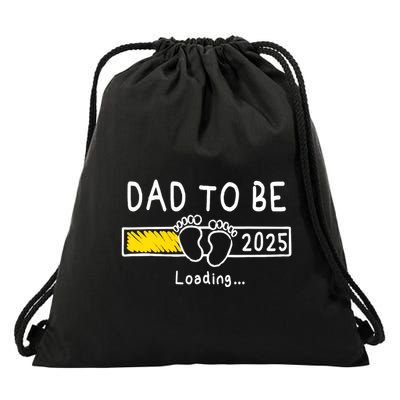 Dad To Be 2025 Dad Est 2025 Daddy To Be Promoted To Daddy Drawstring Bag