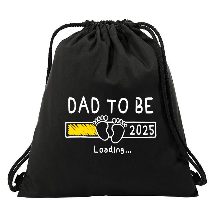 Dad To Be 2025 Dad Est 2025 Daddy To Be Promoted To Daddy Drawstring Bag