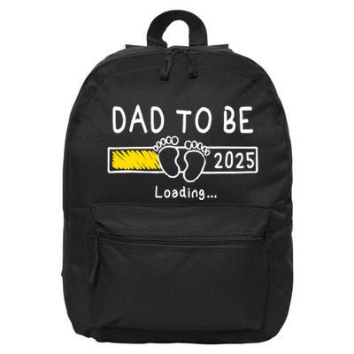 Dad To Be 2025 Dad Est 2025 Daddy To Be Promoted To Daddy 16 in Basic Backpack