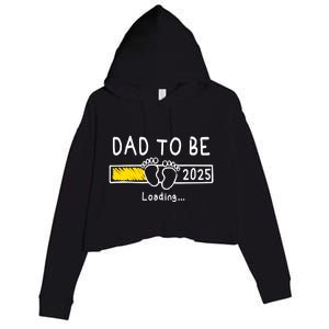 Dad To Be 2025 Dad Est 2025 Daddy To Be Promoted To Daddy Crop Fleece Hoodie