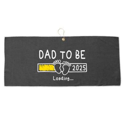 Dad To Be 2025 Dad Est 2025 Daddy To Be Promoted To Daddy Large Microfiber Waffle Golf Towel