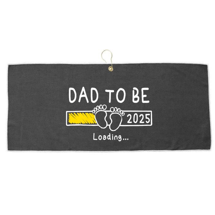 Dad To Be 2025 Dad Est 2025 Daddy To Be Promoted To Daddy Large Microfiber Waffle Golf Towel