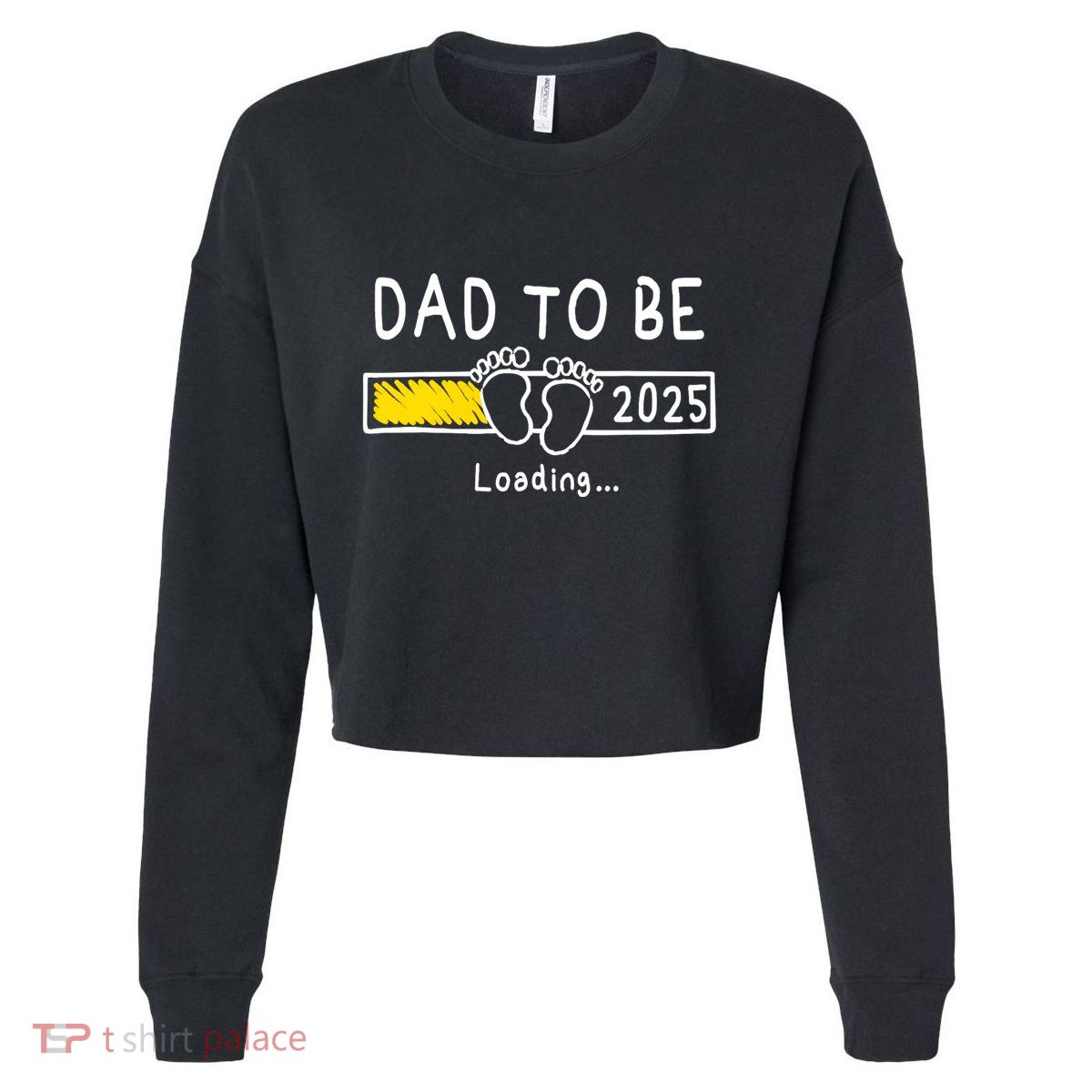 Dad To Be 2025 Dad Est 2025 Daddy To Be Promoted To Daddy Cropped Pullover Crew
