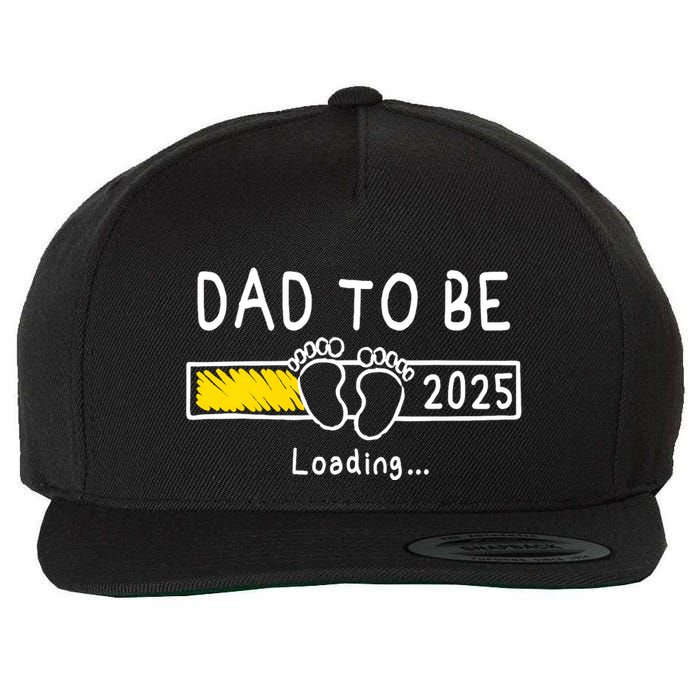 Dad To Be 2025 Dad Est 2025 Daddy To Be Promoted To Daddy Wool Snapback Cap