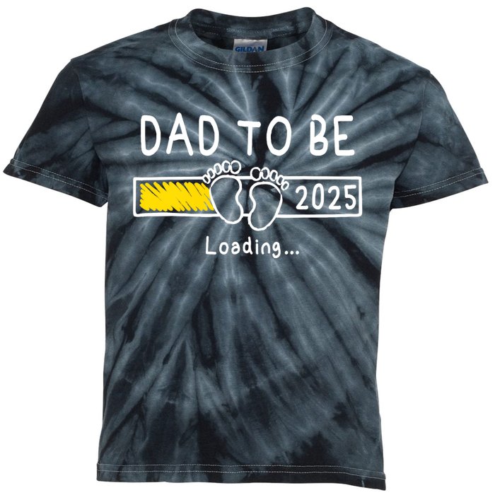 Dad To Be 2025 Dad Est 2025 Daddy To Be Promoted To Daddy Kids Tie-Dye T-Shirt