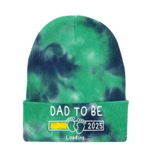 Dad To Be 2025 Dad Est 2025 Daddy To Be Promoted To Daddy Tie Dye 12in Knit Beanie