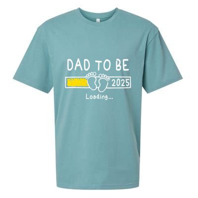 Dad To Be 2025 Dad Est 2025 Daddy To Be Promoted To Daddy Sueded Cloud Jersey T-Shirt
