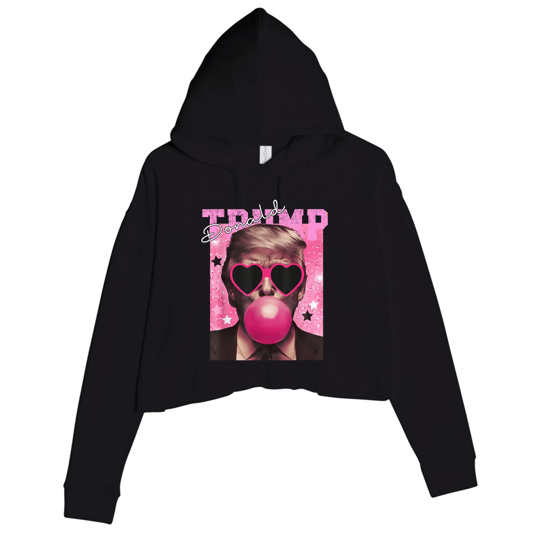 Donald Trump B.U.B.Bl.E G.U.M P.I.N.K. Sunglasses Crop Fleece Hoodie
