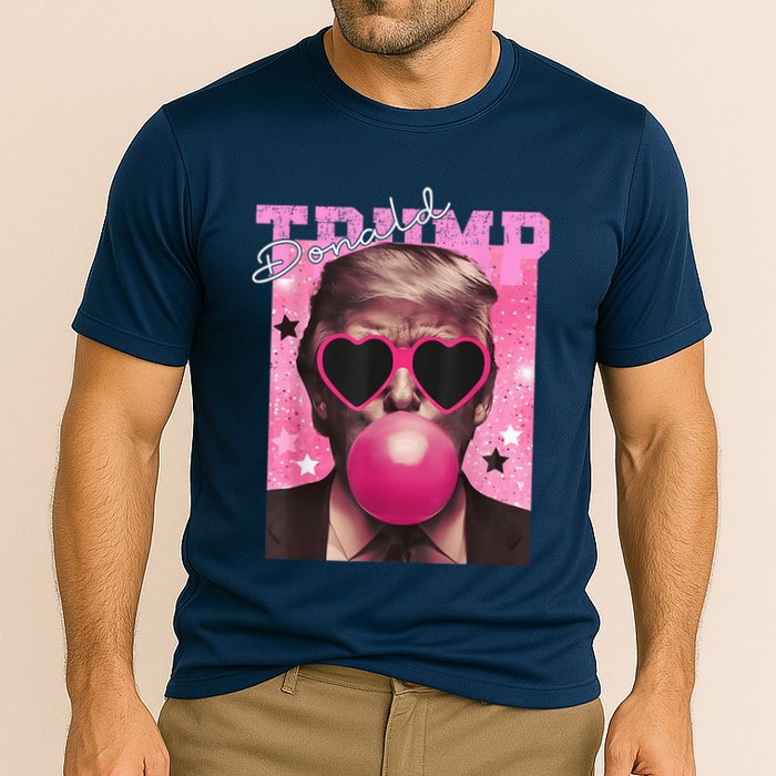 Donald Trump B.U.B.Bl.E G.U.M P.I.N.K. Sunglasses Cooling Performance Crew T-Shirt