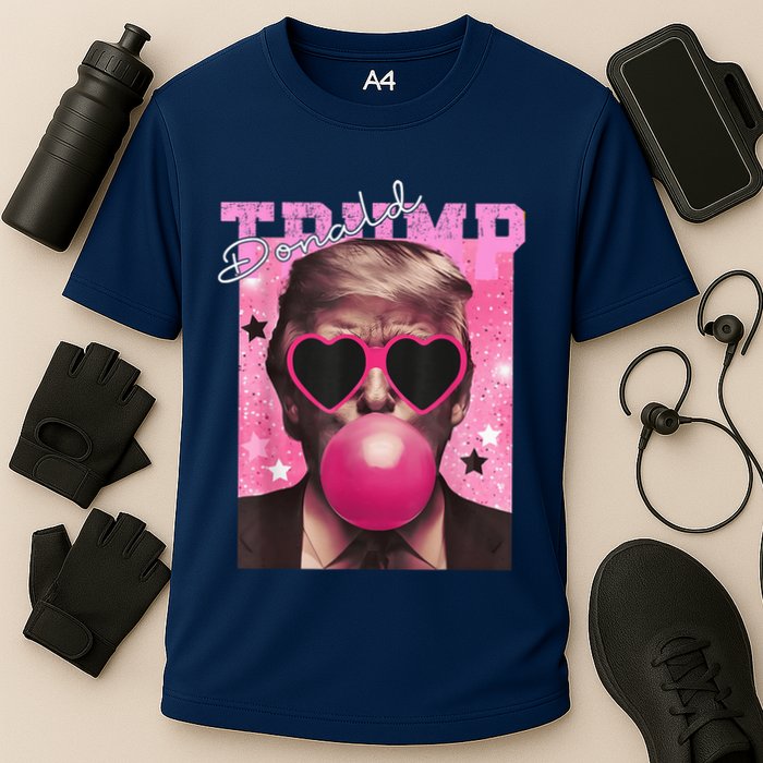 Donald Trump B.U.B.Bl.E G.U.M P.I.N.K. Sunglasses Cooling Performance Crew T-Shirt