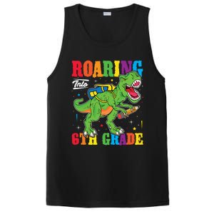 Dinosaur TRex Back To School Roaring Into Sixth Grade Gift PosiCharge Competitor Tank