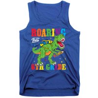 Dinosaur TRex Back To School Roaring Into Sixth Grade Gift Tank Top