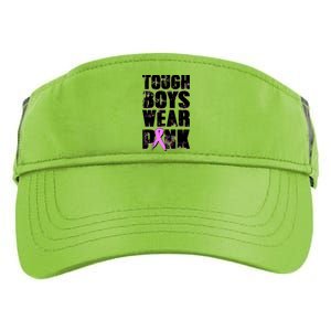 Distressed Tough Boys Wear Pink Breast Cancer Awareness Adult Drive Performance Visor