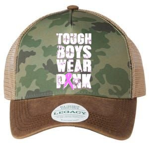 Distressed Tough Boys Wear Pink Breast Cancer Awareness Legacy Tie Dye Trucker Hat