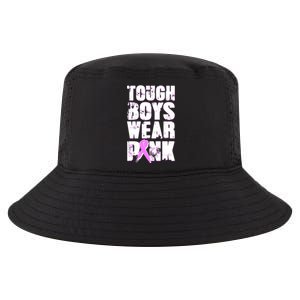 Distressed Tough Boys Wear Pink Breast Cancer Awareness Cool Comfort Performance Bucket Hat