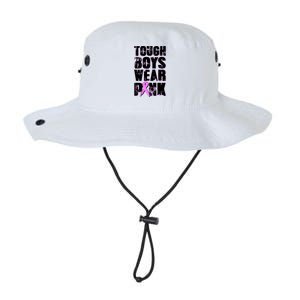 Distressed Tough Boys Wear Pink Breast Cancer Awareness Legacy Cool Fit Booney Bucket Hat