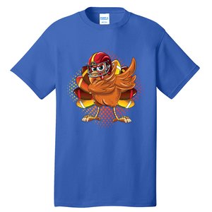 Dabbing Turkey Bowl Football Thanksgiving Cool Gift Tall T-Shirt