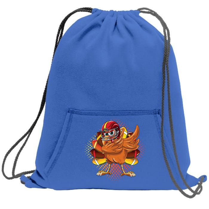 Dabbing Turkey Bowl Football Thanksgiving Cool Gift Sweatshirt Cinch Pack Bag