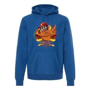 Dabbing Turkey Bowl Football Thanksgiving Cool Gift Premium Hoodie