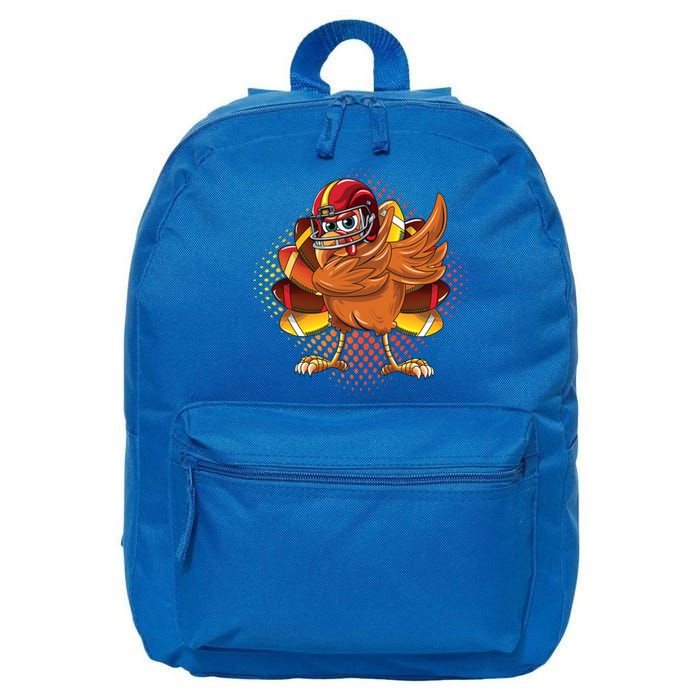 Dabbing Turkey Bowl Football Thanksgiving Cool Gift 16 in Basic Backpack