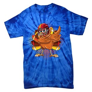 Dabbing Turkey Bowl Football Thanksgiving Cool Gift Tie-Dye T-Shirt