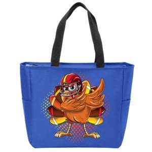 Dabbing Turkey Bowl Football Thanksgiving Cool Gift Zip Tote Bag