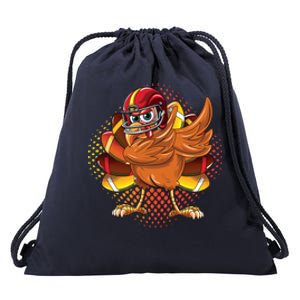 Dabbing Turkey Bowl Football Thanksgiving Cool Gift Drawstring Bag