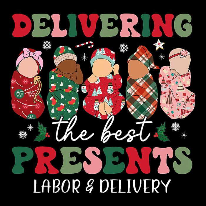 Delivering The Best Presents Labor Delivery Nurse Christmas 16 in Basic Backpack